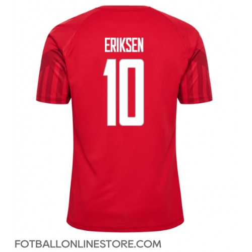 Billige Danmark Christian Eriksen #10 Hjemmetrøye VM 2022 Kortermet